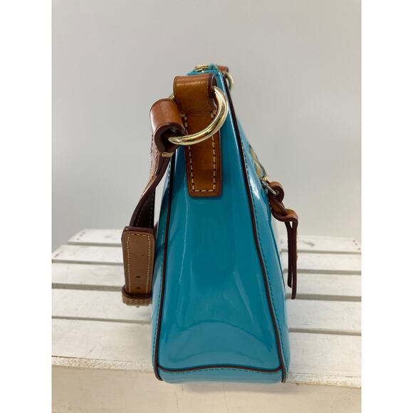 DOONEY & BOURKE BLUE/ TEAL MEDIUM PATTON LEATHER HOBO BAG - Picture 6 of 14